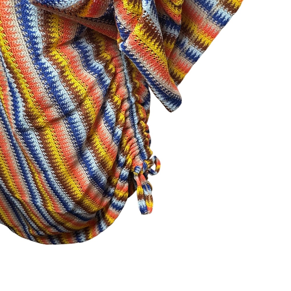 NWT  LULI FAMA Miami Chevron print‎ Cabana V-neck Swimsuit Cover-up Size M - Picture 7 of 12